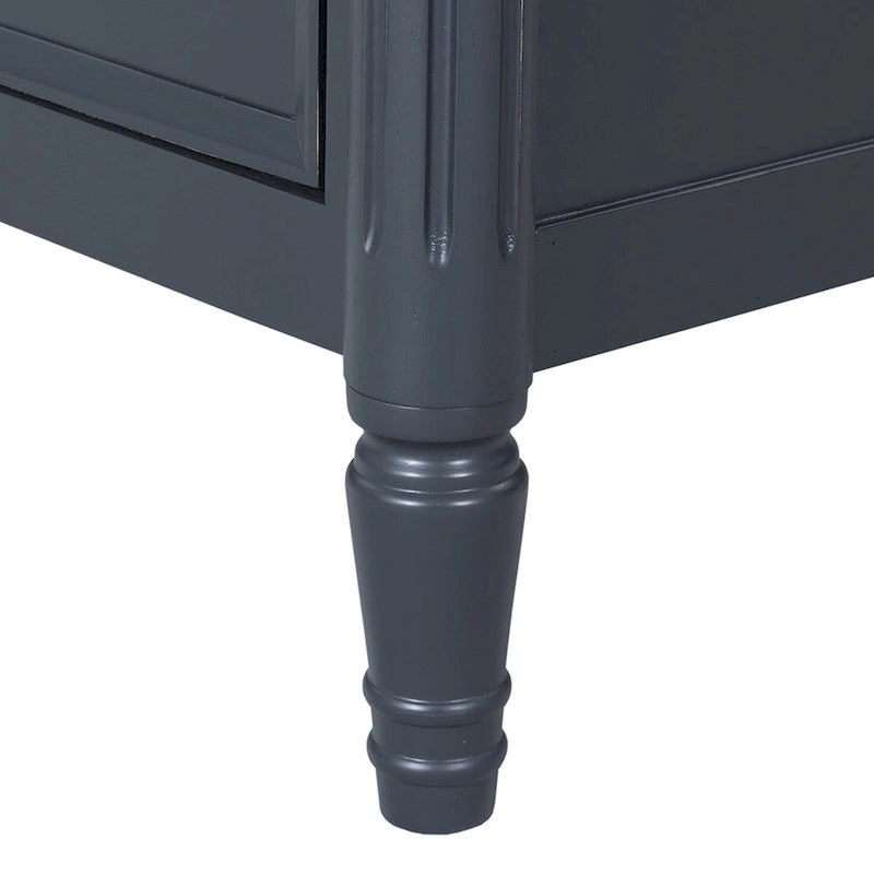 Table de chevet Arlena moderne en bois massif avec ports USB