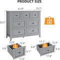 Commode moderne pour chambre à coucher avec 7 tiroirs