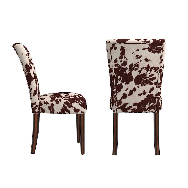 Chaises de salle à manger Parsons en peau de vache Dinant (lot de 2)