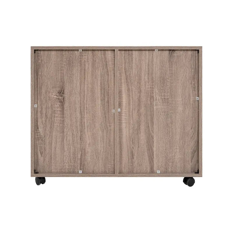 Meuble de rangement à 5 tiroirs en bois avec roulettes - Organisateur d'artisanat et tiroir de maquillage pour placard et chambre à coucher