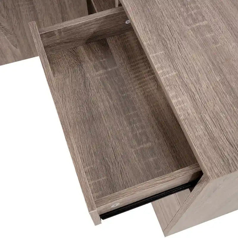 Meuble de rangement à 5 tiroirs en bois avec roulettes - Organisateur d'artisanat et tiroir de maquillage pour placard et chambre à coucher
