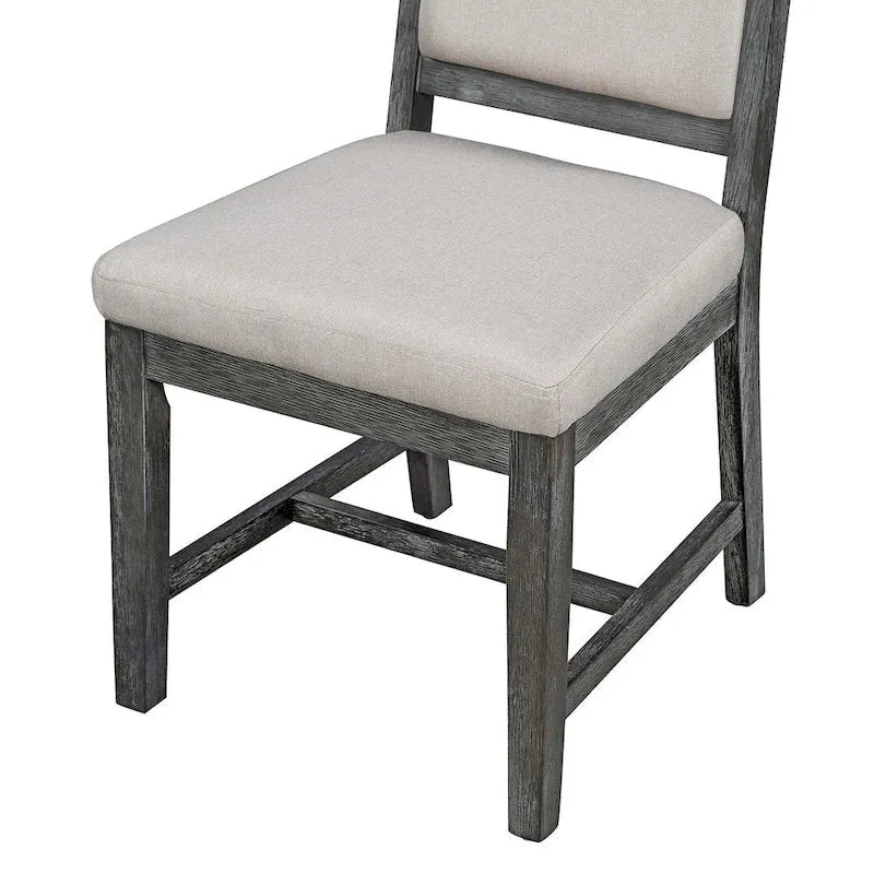 Ensemble de salle à manger extensible en bois avec abattants ronds et 4 chaises rembourrées
