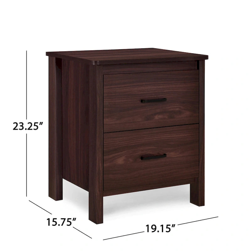 Table de chevet contemporaine Olimont à 2 tiroirs