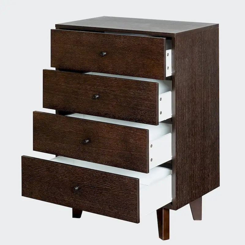 Commode à 4 tiroirs avec poignée ronde rétro