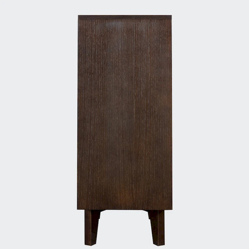 Commode à 4 tiroirs avec poignée ronde rétro
