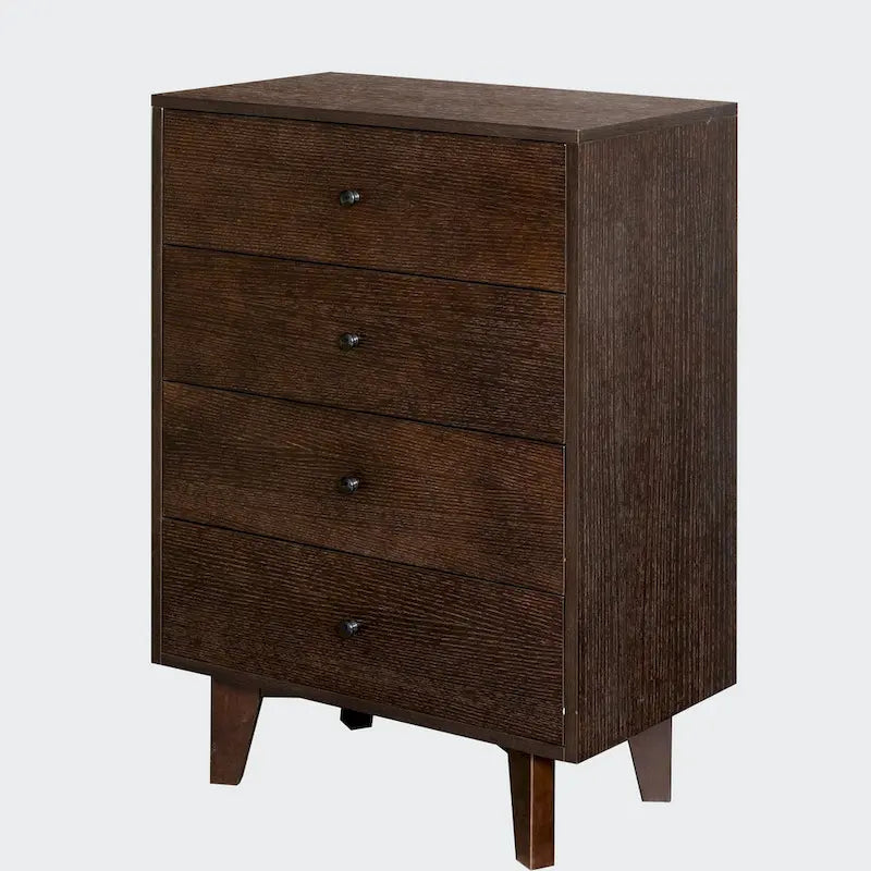 Commode à 4 tiroirs avec poignée ronde rétro