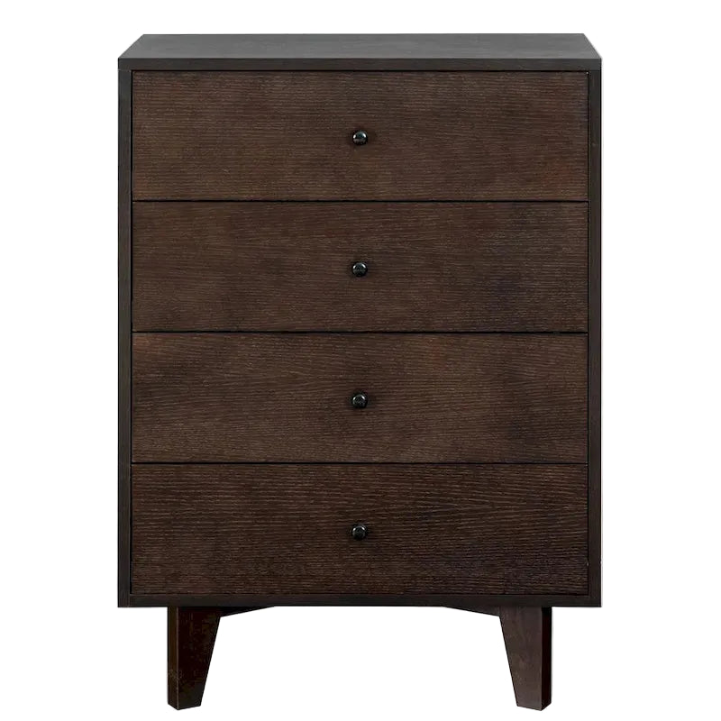 Commode à 4 tiroirs avec poignée ronde rétro