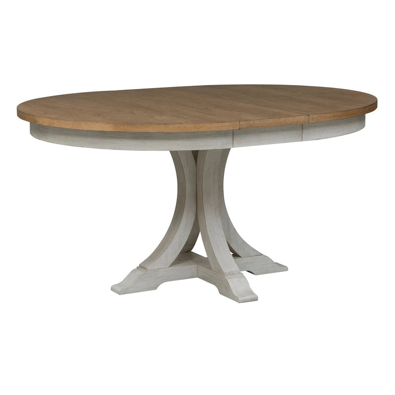 Table à Piedestal Blanc Antique "Farmhouse Reimagined"