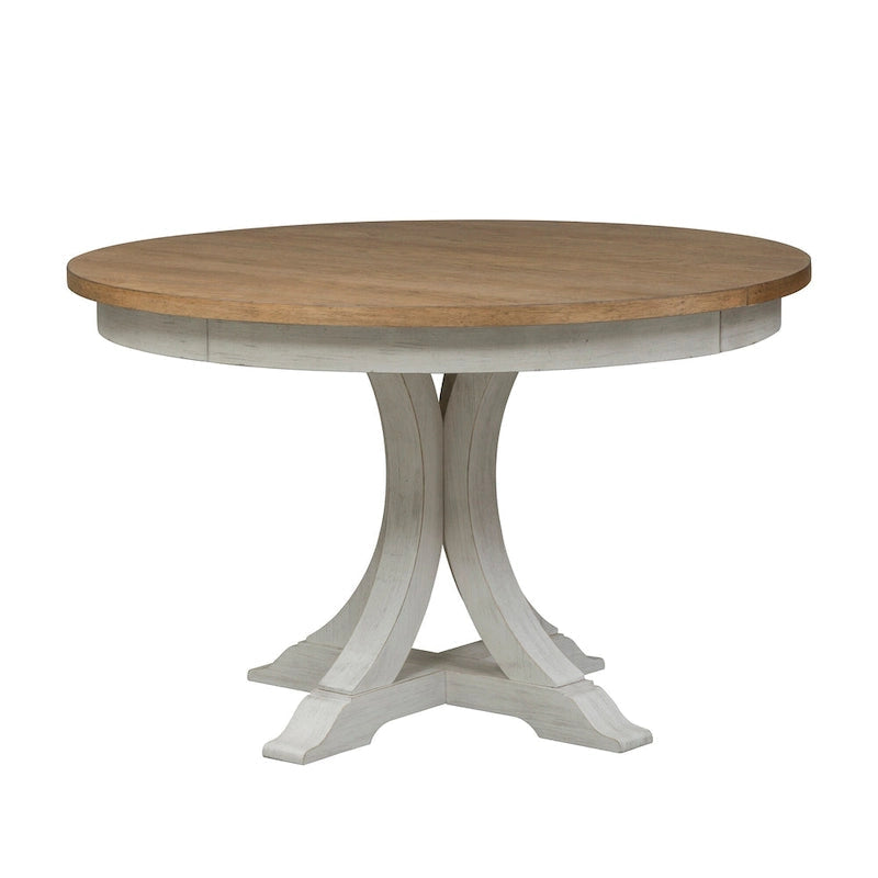 Table à Piedestal Blanc Antique "Farmhouse Reimagined"