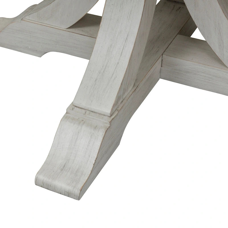 Table à Piedestal Blanc Antique "Farmhouse Reimagined"