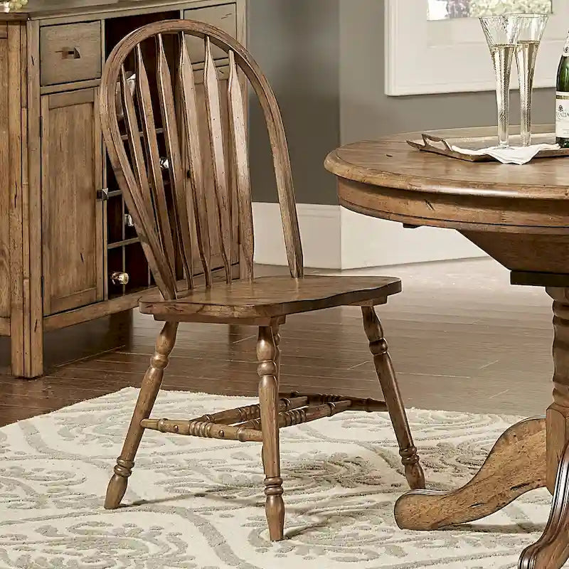 Chaise de salle à manger Windsor Carolina Crossing au fini miel antique (lot de 2)