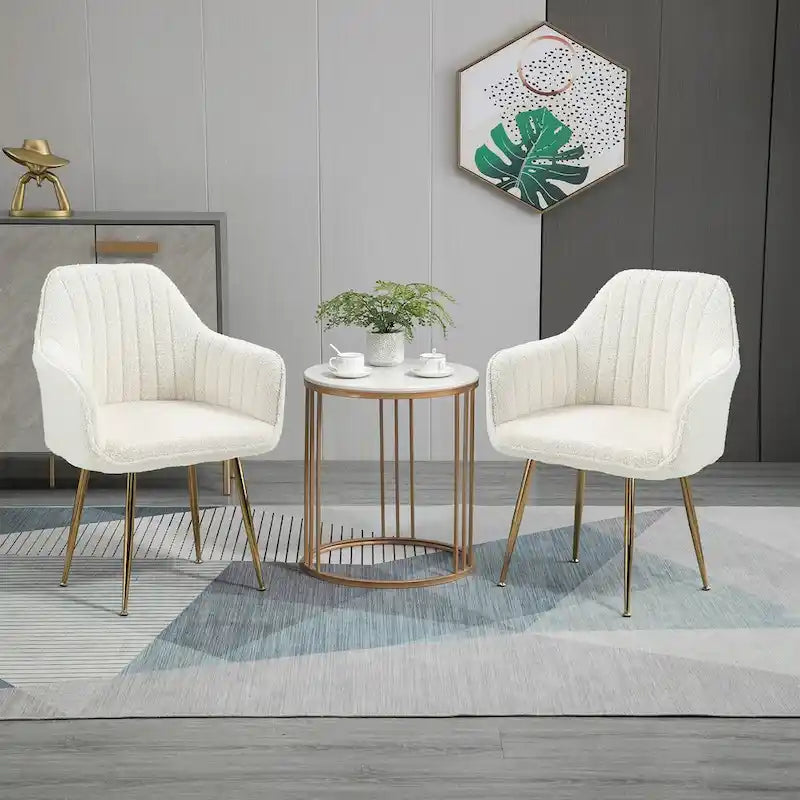 Paire de chaises d'appoint en velours pour salle à manger