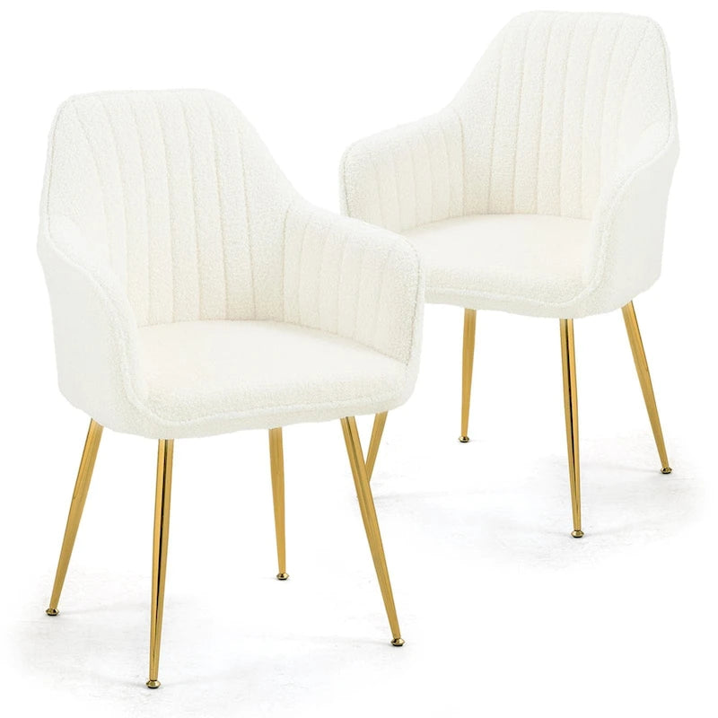 Paire de chaises d'appoint en velours pour salle à manger