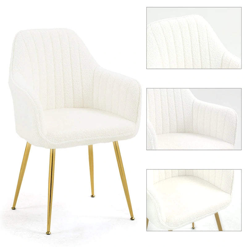 Paire de chaises d'appoint en velours pour salle à manger