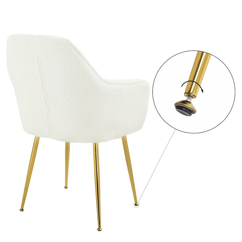 Paire de chaises d'appoint en velours pour salle à manger