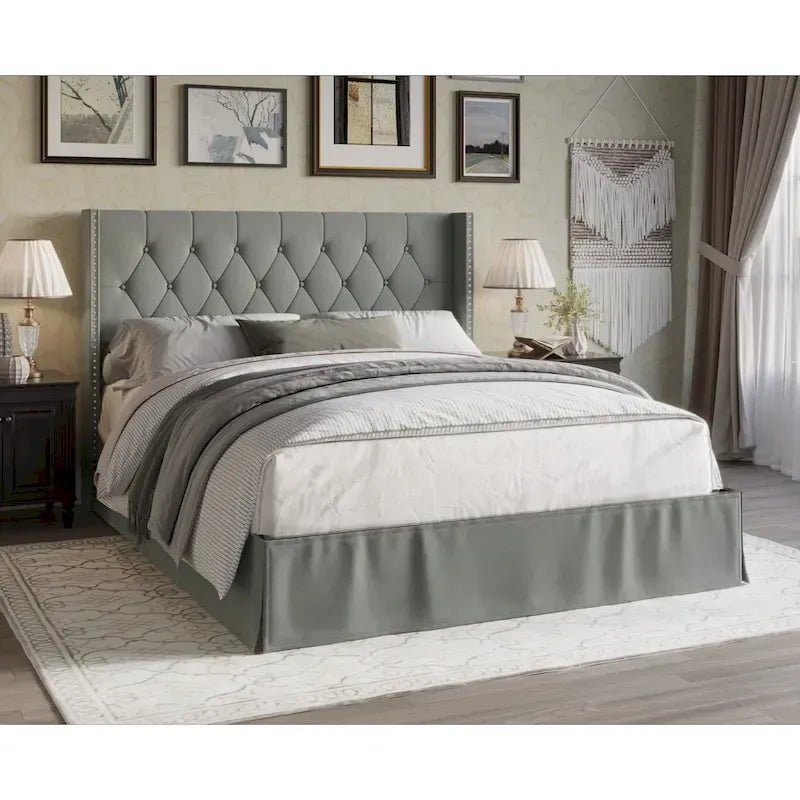 Lit plateforme Billy Tufted Upholstered