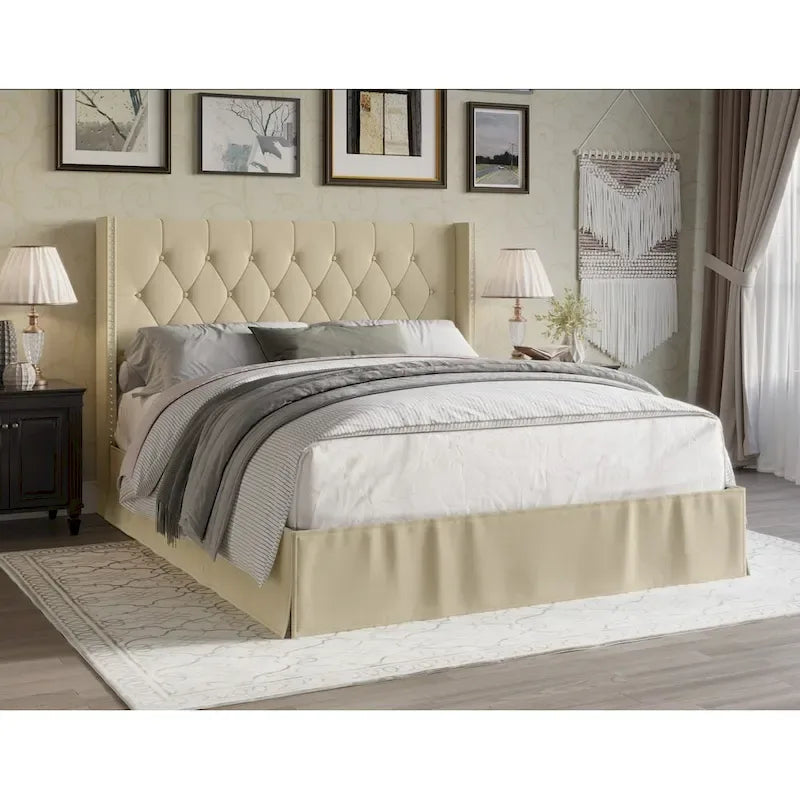 Lit plateforme Billy Tufted Upholstered