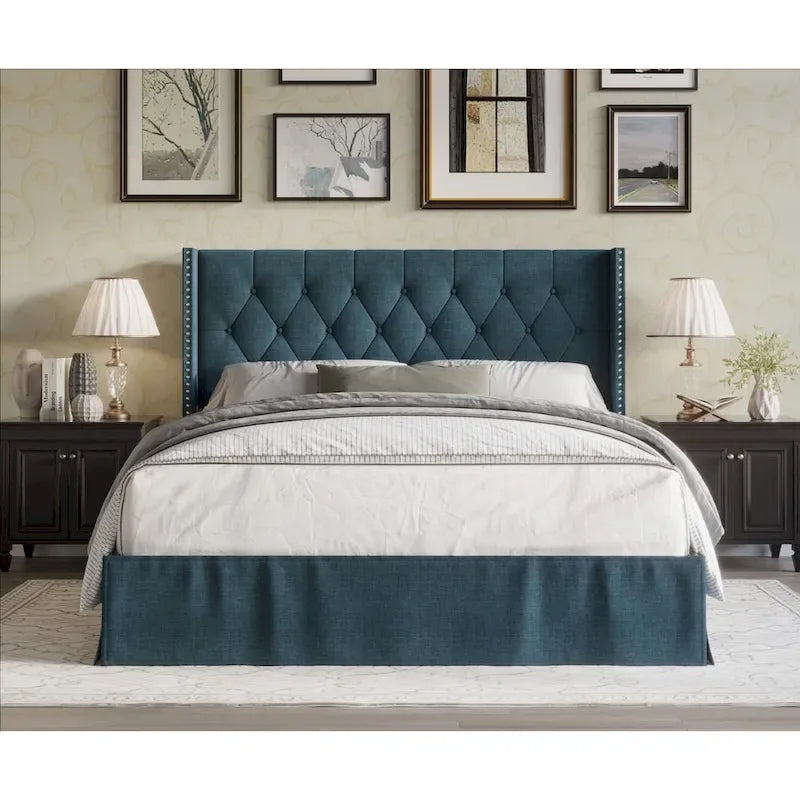 Lit plateforme Billy Tufted Upholstered