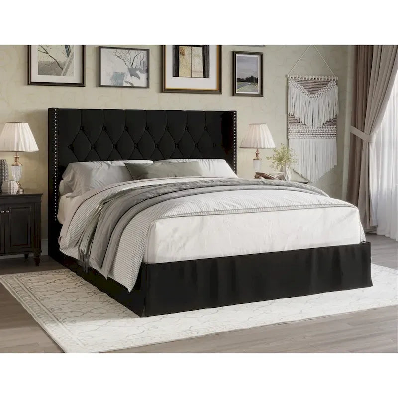 Lit plateforme Billy Tufted Upholstered