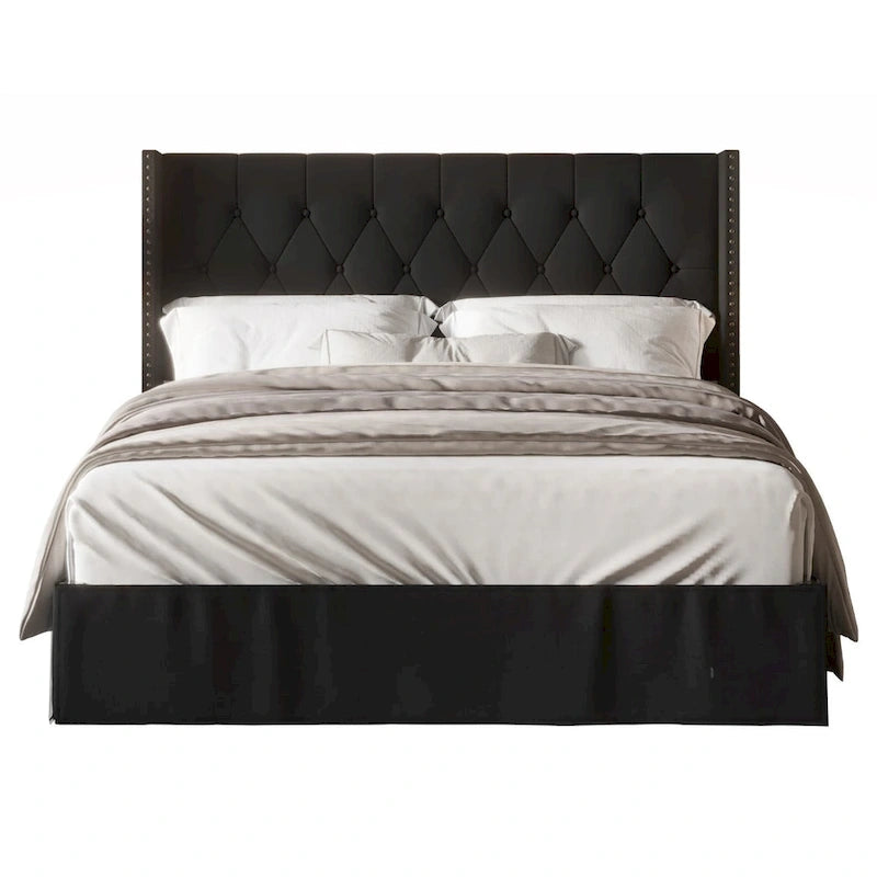 Lit plateforme Billy Tufted Upholstered