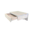 Ensemble de 2 tables de chevet flottantes blanches avec tiroir et étagère