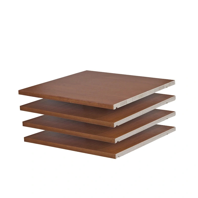 Ensemble de 4 petites étagères en bois massif pour armoires Kyle