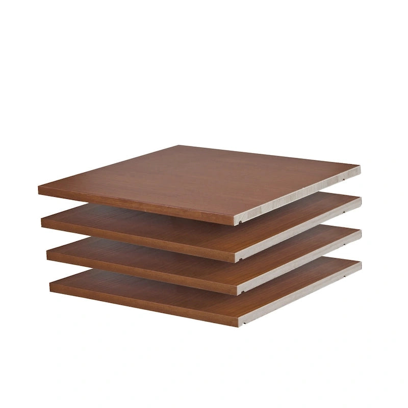 Ensemble de 4 petites étagères en bois massif pour armoires Kyle