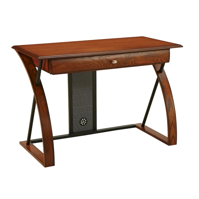 Bureau Mandevilla en bois de chêne classique avec tiroir à clavier
