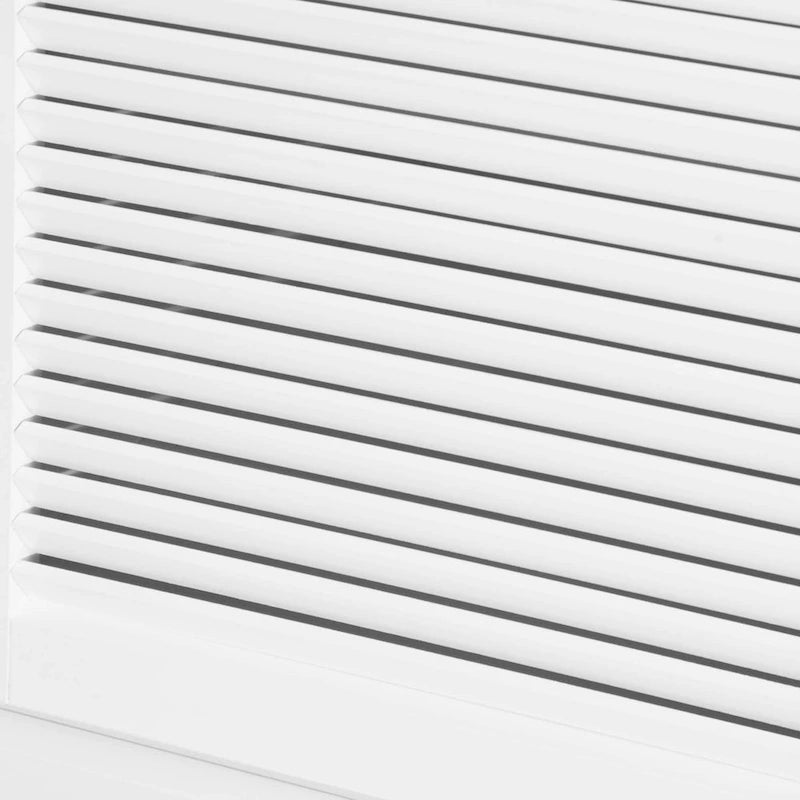 47Buffet de rangement moderne avec tiroirs et portes persiennes – Blanc – 47,25 L x 15,75 P x 31,5 H