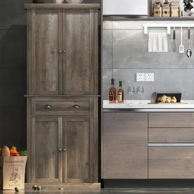 Armoire de rangement moderne à double porte et tiroir unique