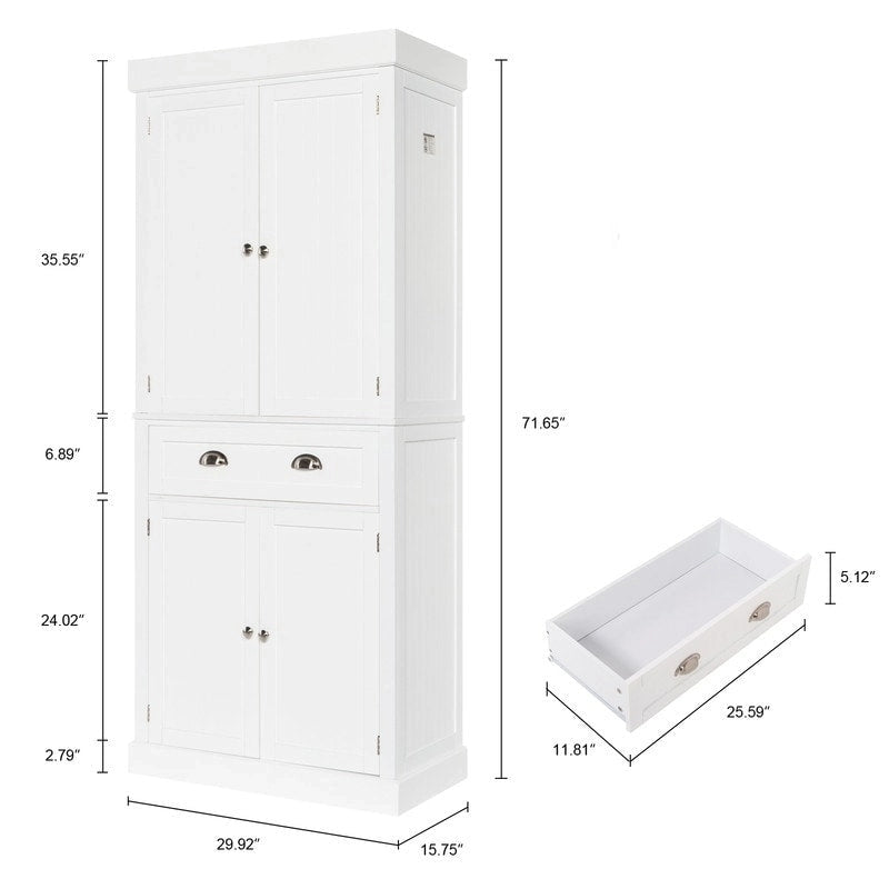 Armoire de rangement moderne à double porte et tiroir unique