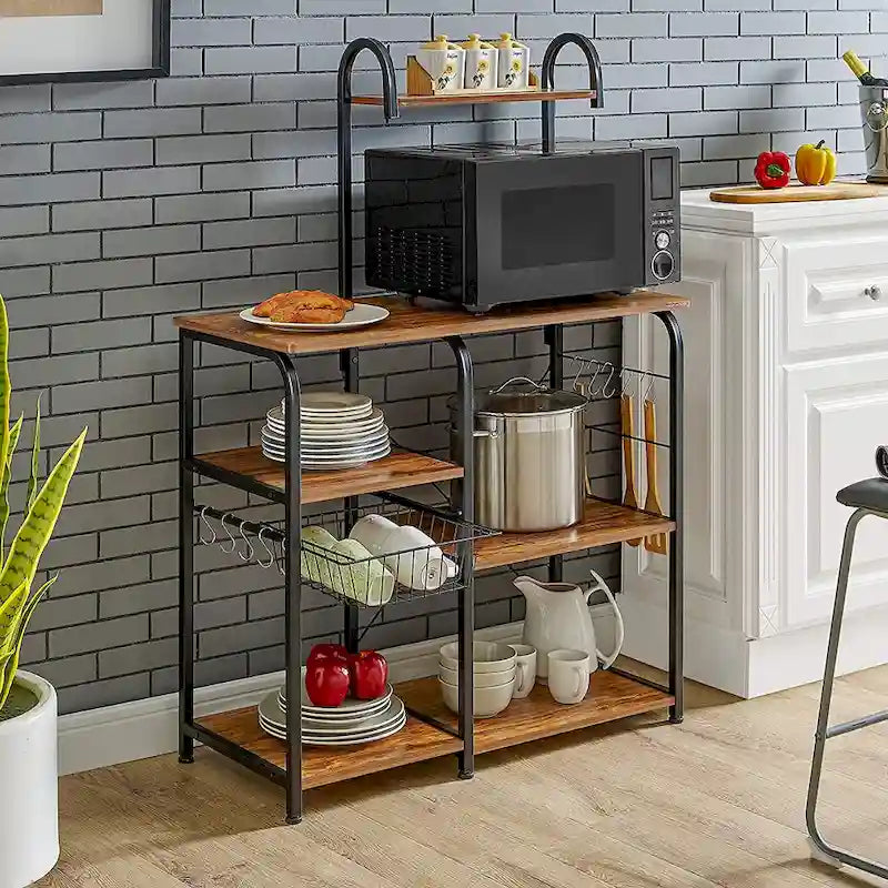 Étagère de cuisine à 4 niveaux pour four à micro-ondes