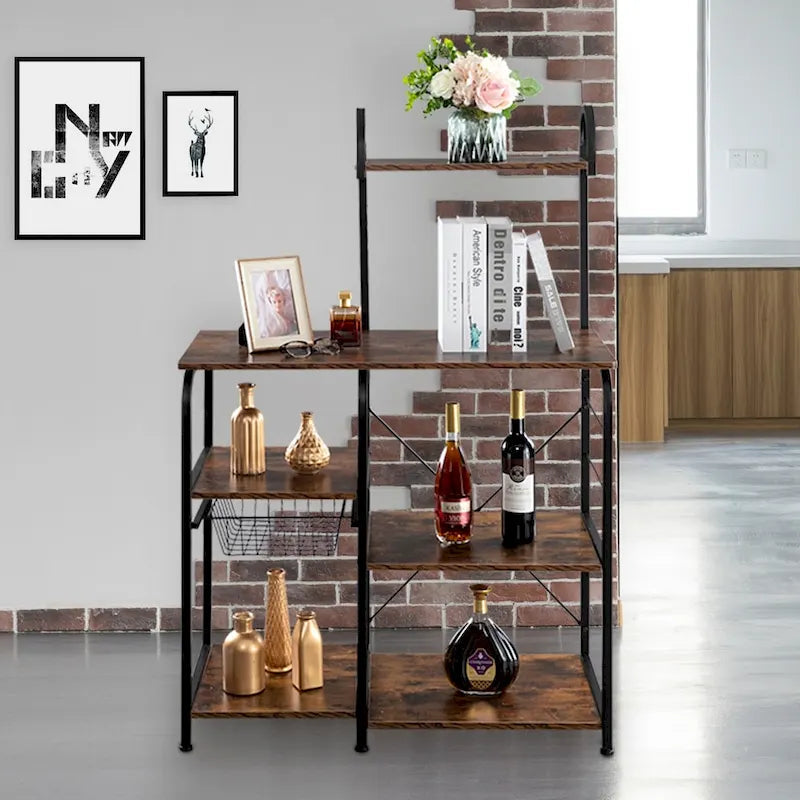 Étagère de cuisine à 4 niveaux pour four à micro-ondes