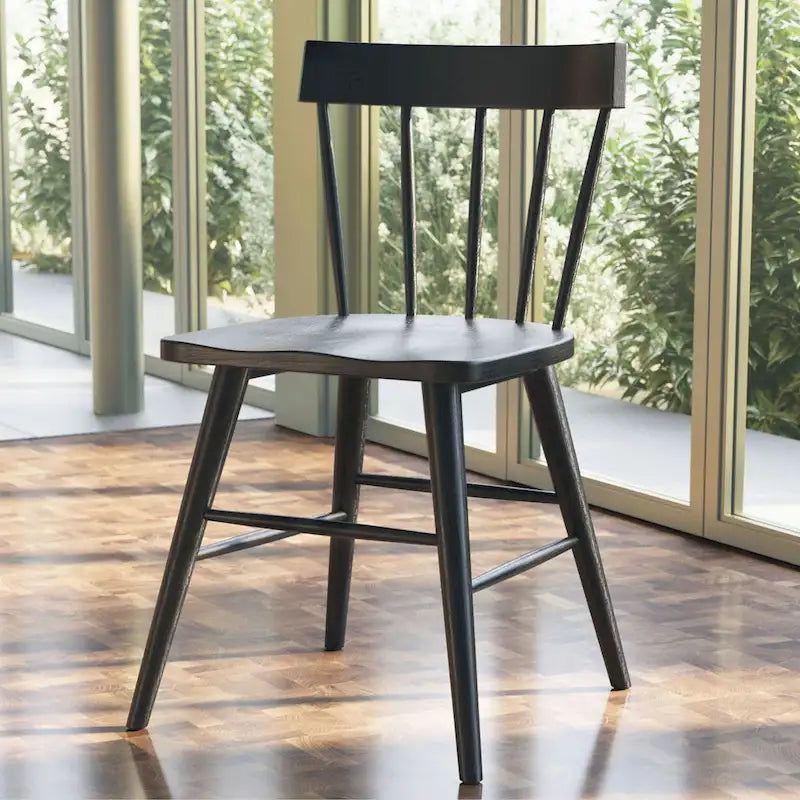 Chaise de salle à manger Hava – Chêne massif avec dossier à barreaux