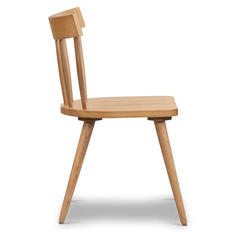 Chaise de salle à manger Hava – Chêne massif avec dossier à barreaux