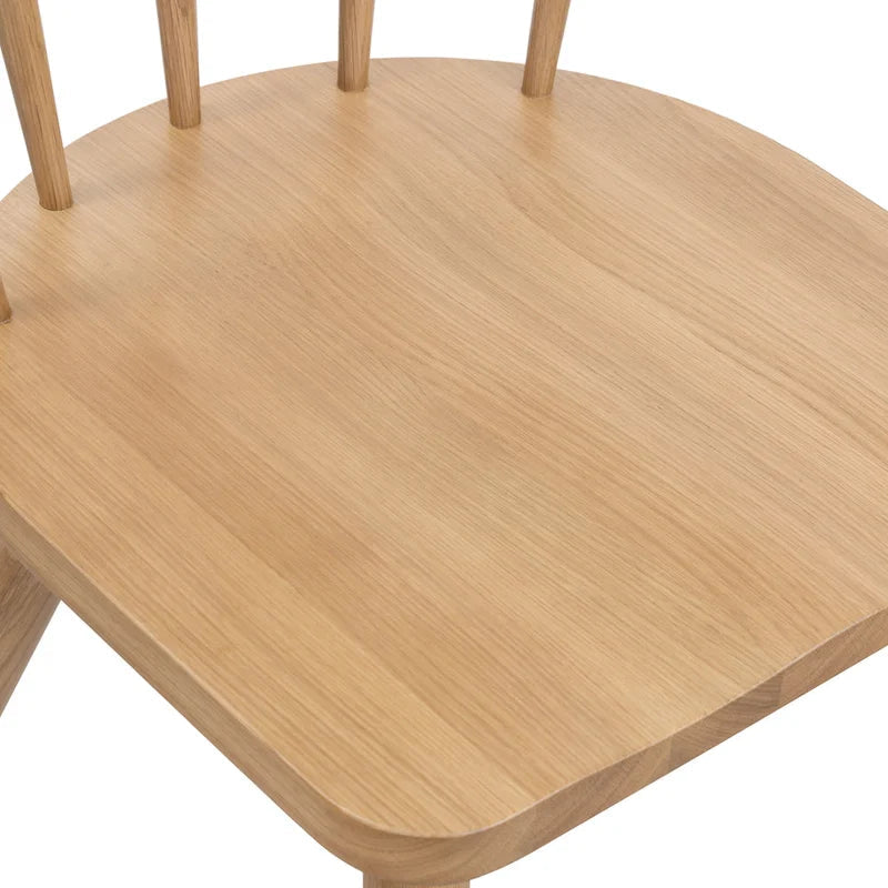 Chaise de salle à manger Hava – Chêne massif avec dossier à barreaux