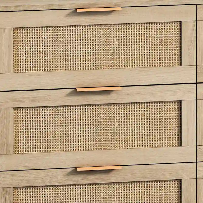 Meuble de rangement en rotin à 6 tiroirs - 43,31L x 15,75l x 29,53H