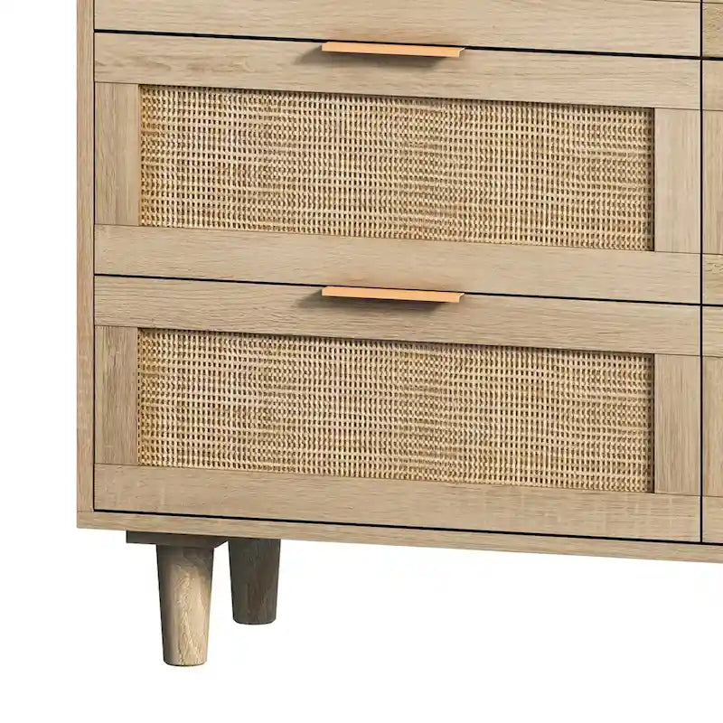Meuble de rangement en rotin à 6 tiroirs - 43,31L x 15,75l x 29,53H