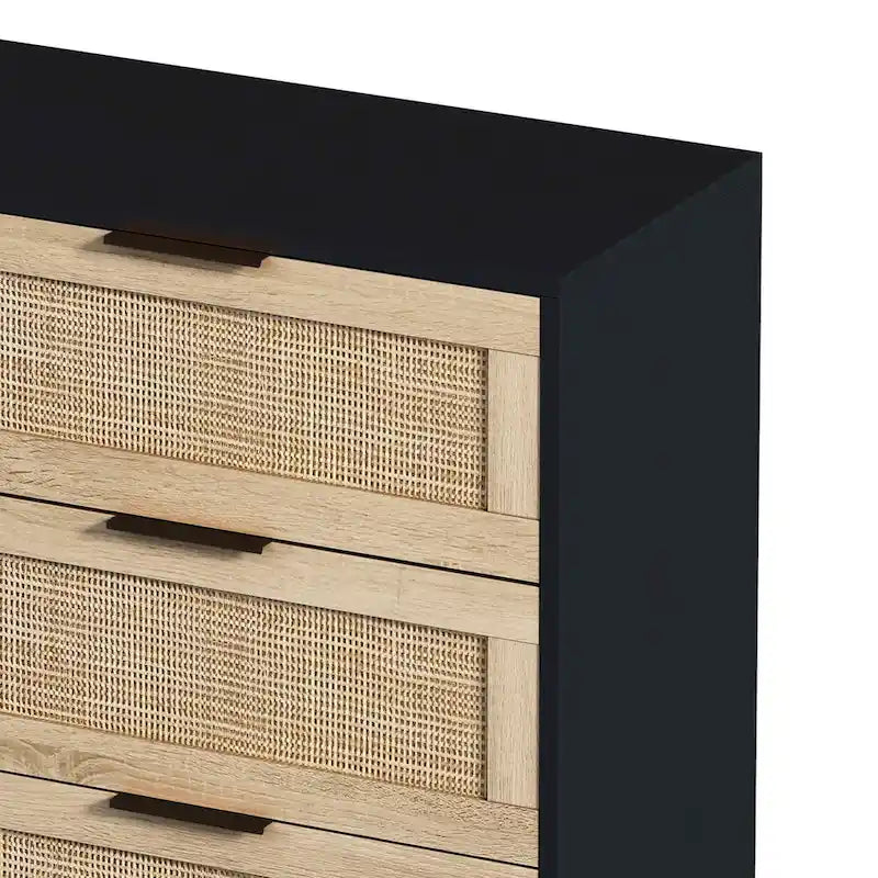 Meuble de rangement en rotin à 6 tiroirs - 43,31L x 15,75l x 29,53H